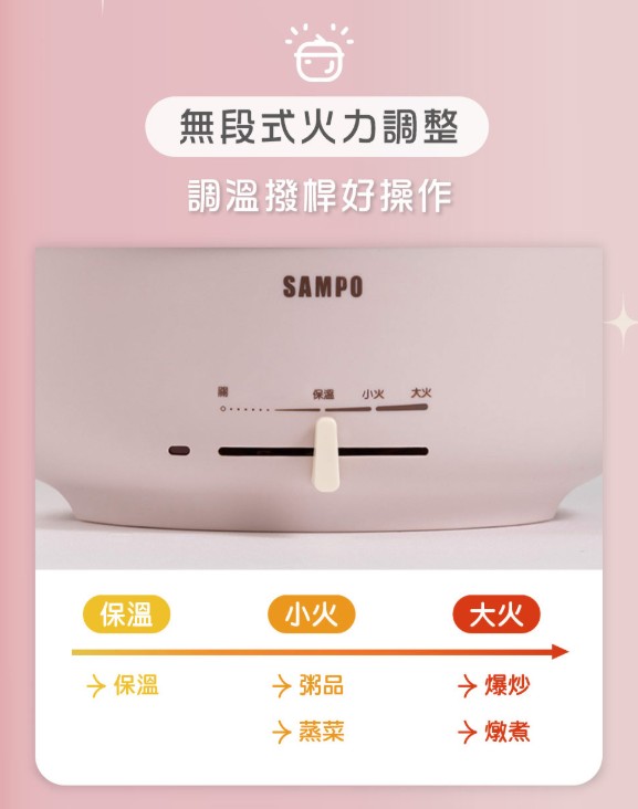 SAMPO 聲寶 4.5L日式陶瓷電火鍋4