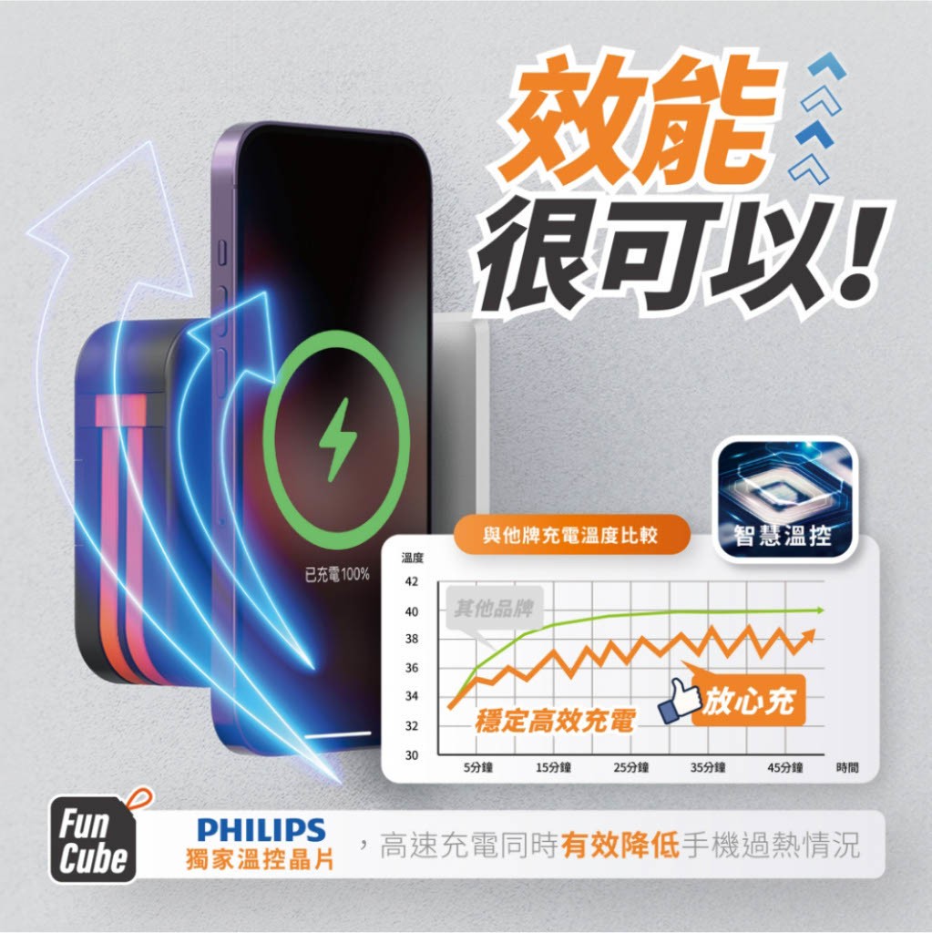 【PHILIPS 買大送小 6選1 優惠組】 (大)萬用十合一行動電源 粉紫漸變 DLP4347CM-E 🎁 此組合不含【萬國轉接頭組】9