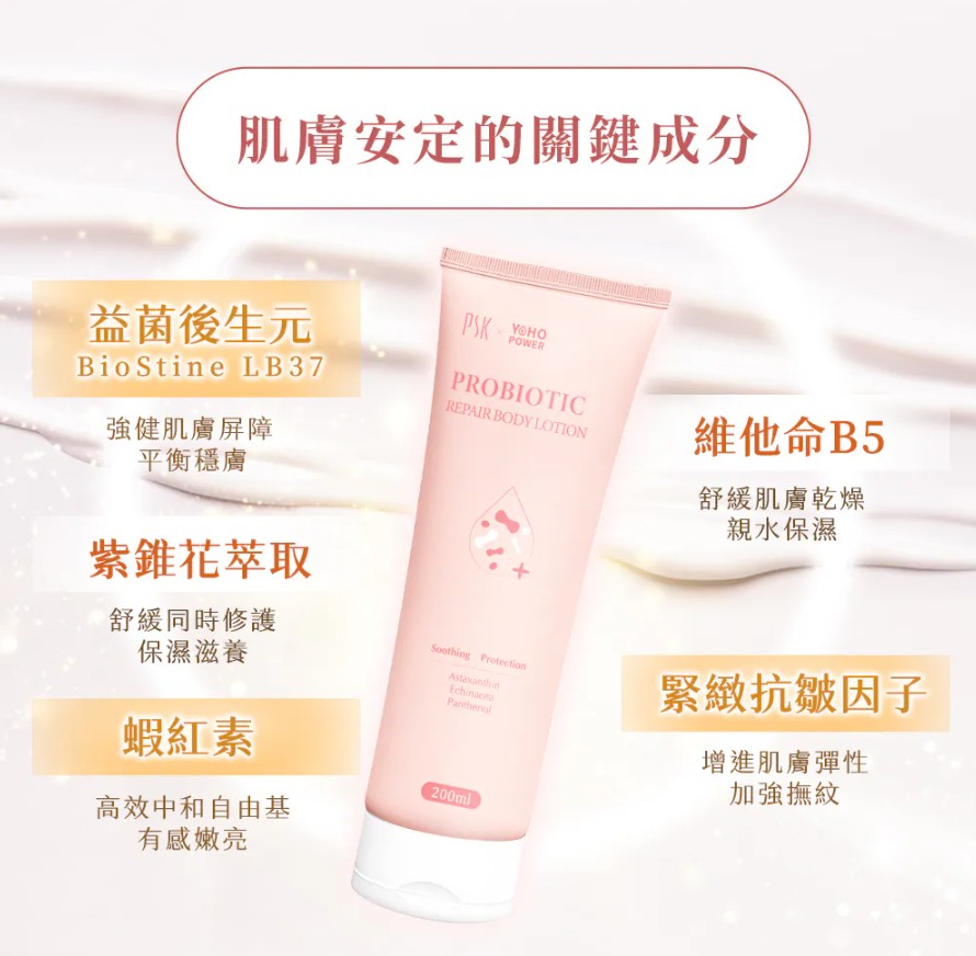 PSK × 悠活原力|益菌雙星組 益菌B5修護舒緩身體乳+淨膚益菌保濕沐浴乳16