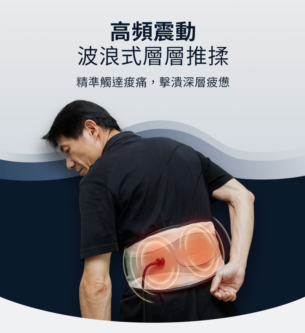 【3ZeBra】呼呼腰|氣囊熱敷腰部按摩器3