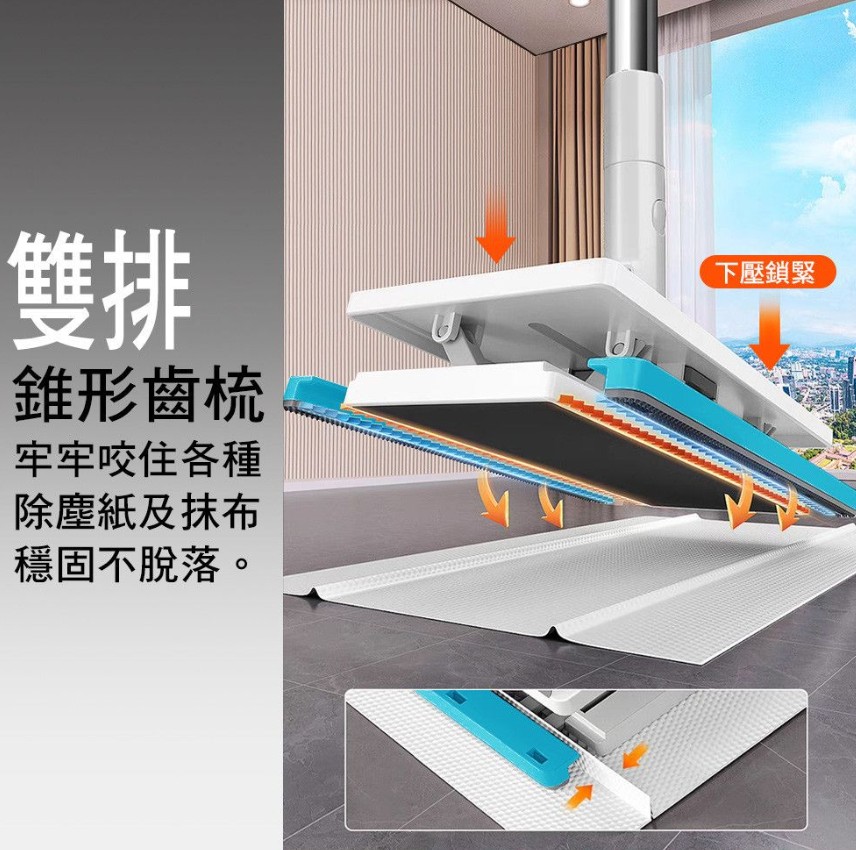 買一送七【家簡塵除】萬用夾拖把超優惠組合|萬用夾拖把+紗窗旋轉刷+極超細纖擦拭抹布3