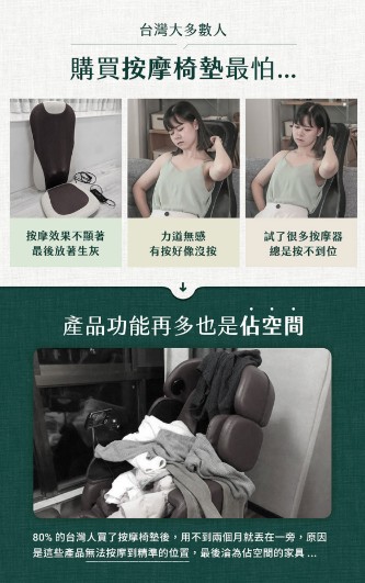 快閃優惠|【3ZeBra 泰皇墊|4D泰式按摩椅墊】3