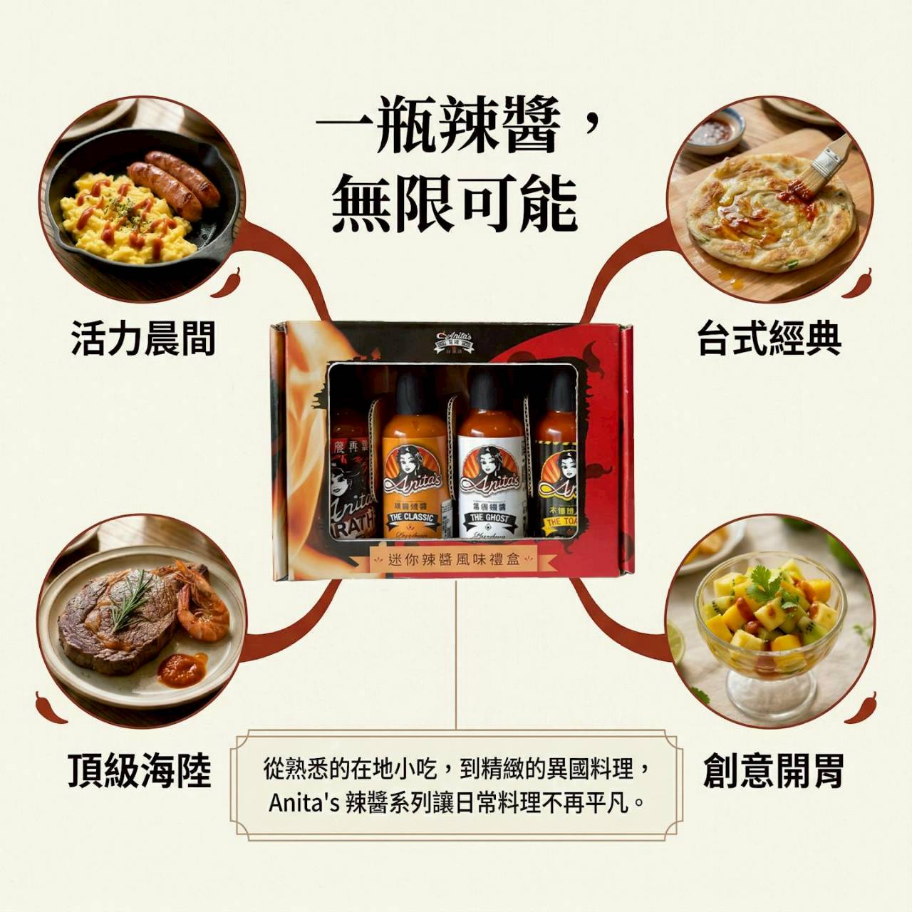 星級美食大獎【Anita's 】迷你辣醬禮盒13