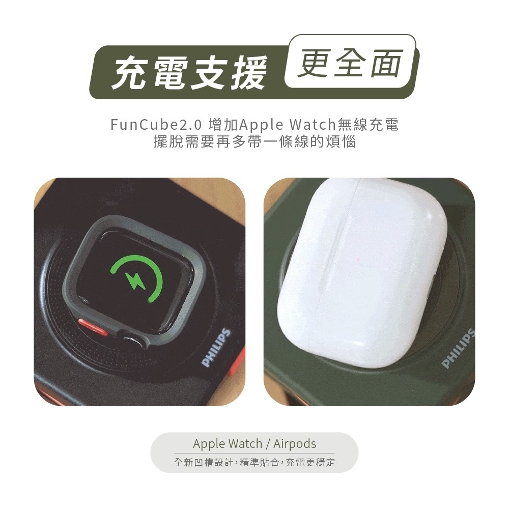 【PHILIPS飛利浦】買大送小超值組 FunCube 2.0 多合一磁吸行動電源DLP4348C-E + 口袋行動電源TypeC/Lightning (不含萬國轉接頭)6
