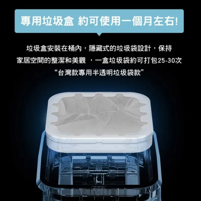 LC全自動打包垃圾桶 專用垃圾袋盒6入 有蓋版/無蓋版適用(LC全自動打包垃圾桶 智能垃圾桶 感應垃圾桶)4