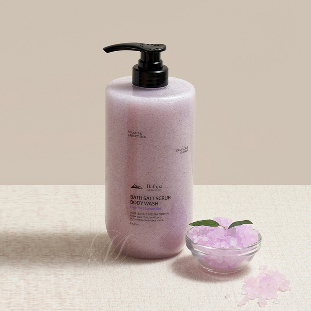 韓國BATHPA海鹽精油去角質沐浴乳1000ml 一組2瓶5