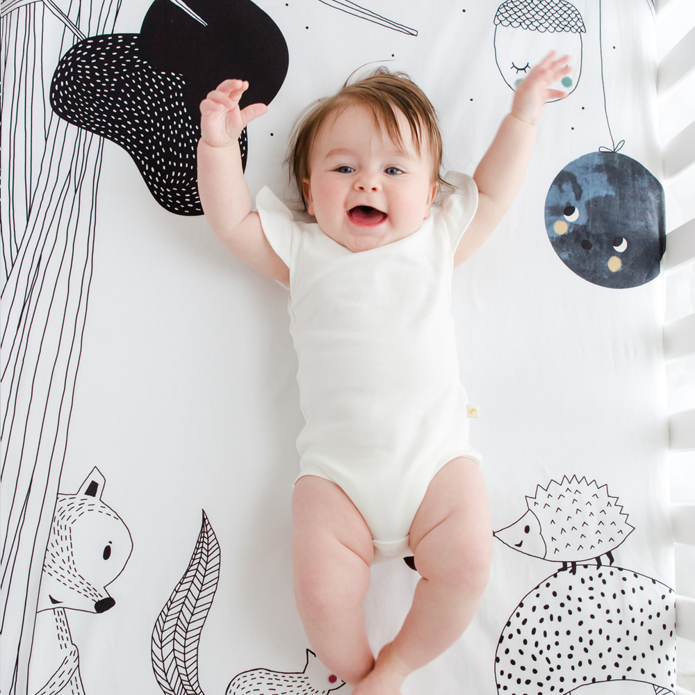 美國RookieHumans 嬰兒床純棉絲柔床包 (森精靈之夢)3