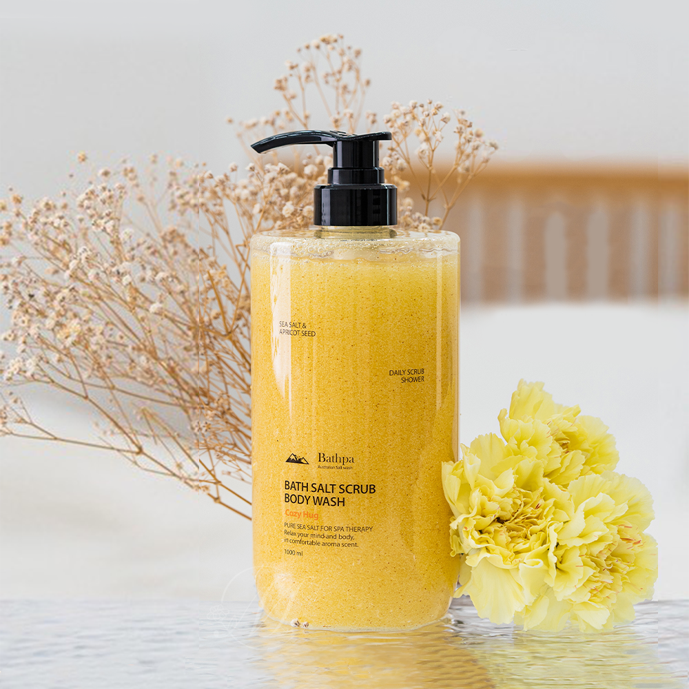 韓國BATHPA海鹽精油去角質沐浴乳1000ml 一組2瓶3