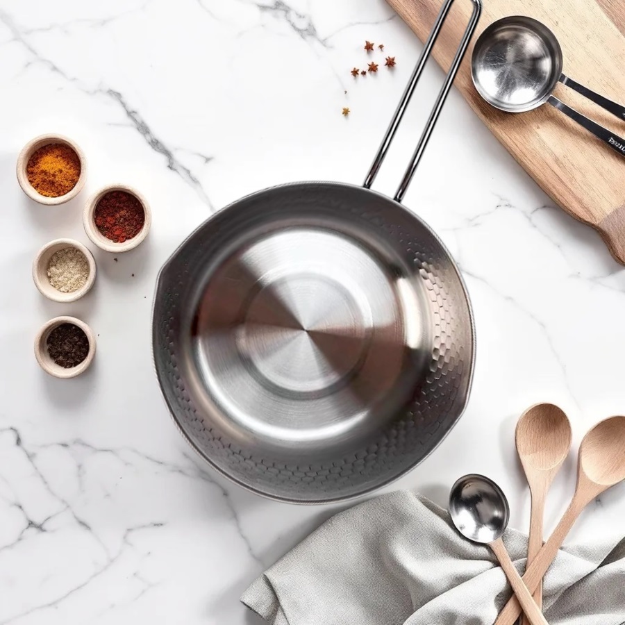 日本 Arnest 燕三條不鏽鋼槌目紋雪平鍋 20cm2