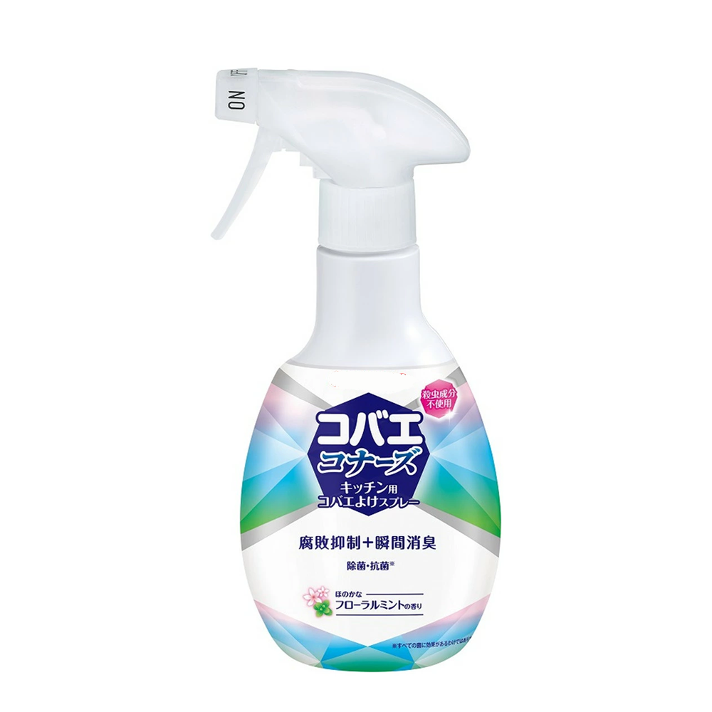 日本KINCHO金鳥廚餘果蠅防制噴霧-花香薄荷250ml 一組3入4