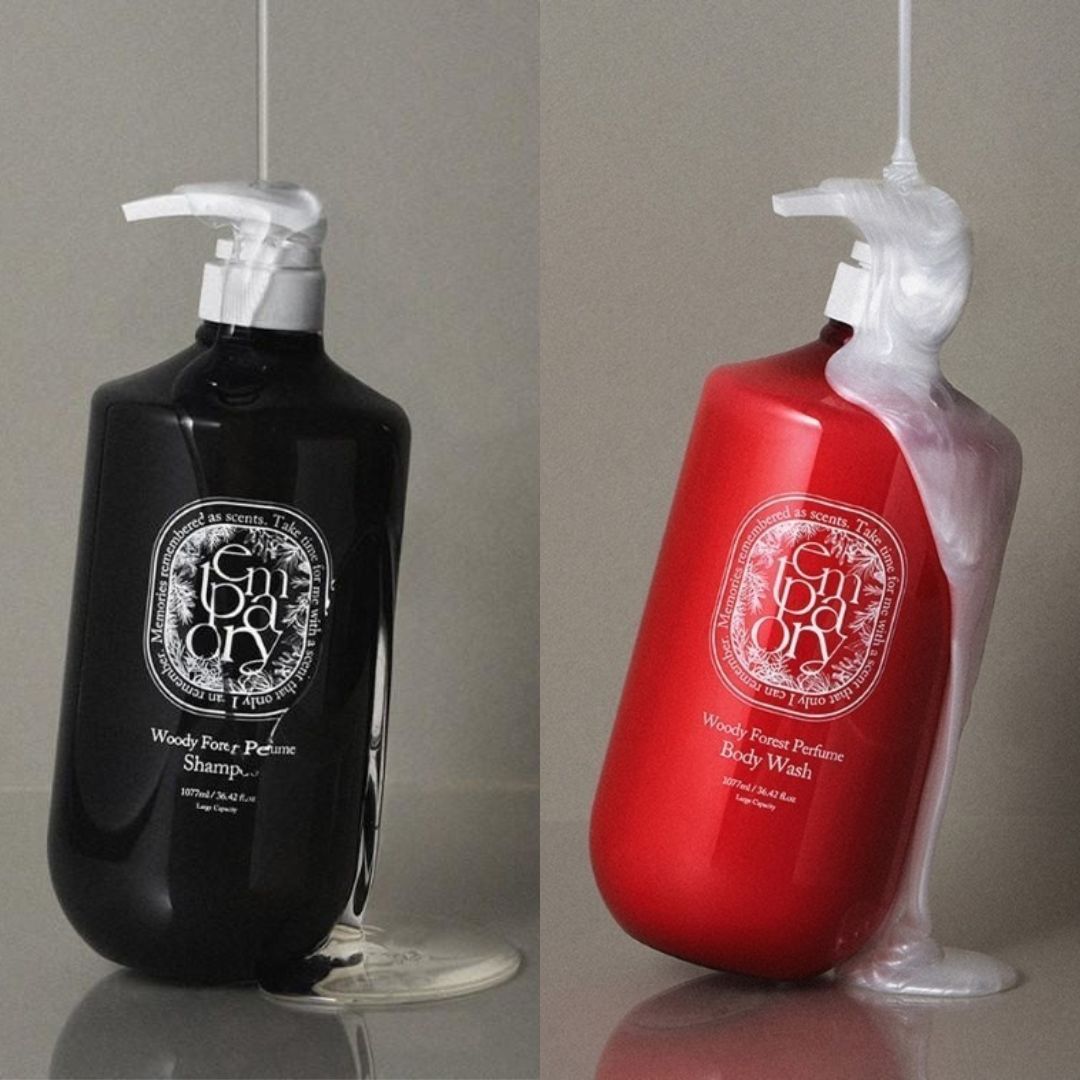 韓國temporary木質森林香水洗髮精/沐浴露1077ml  一組3瓶