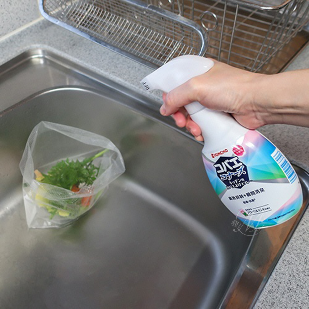 日本KINCHO金鳥廚餘果蠅防制噴霧-花香薄荷250ml 一組3入3