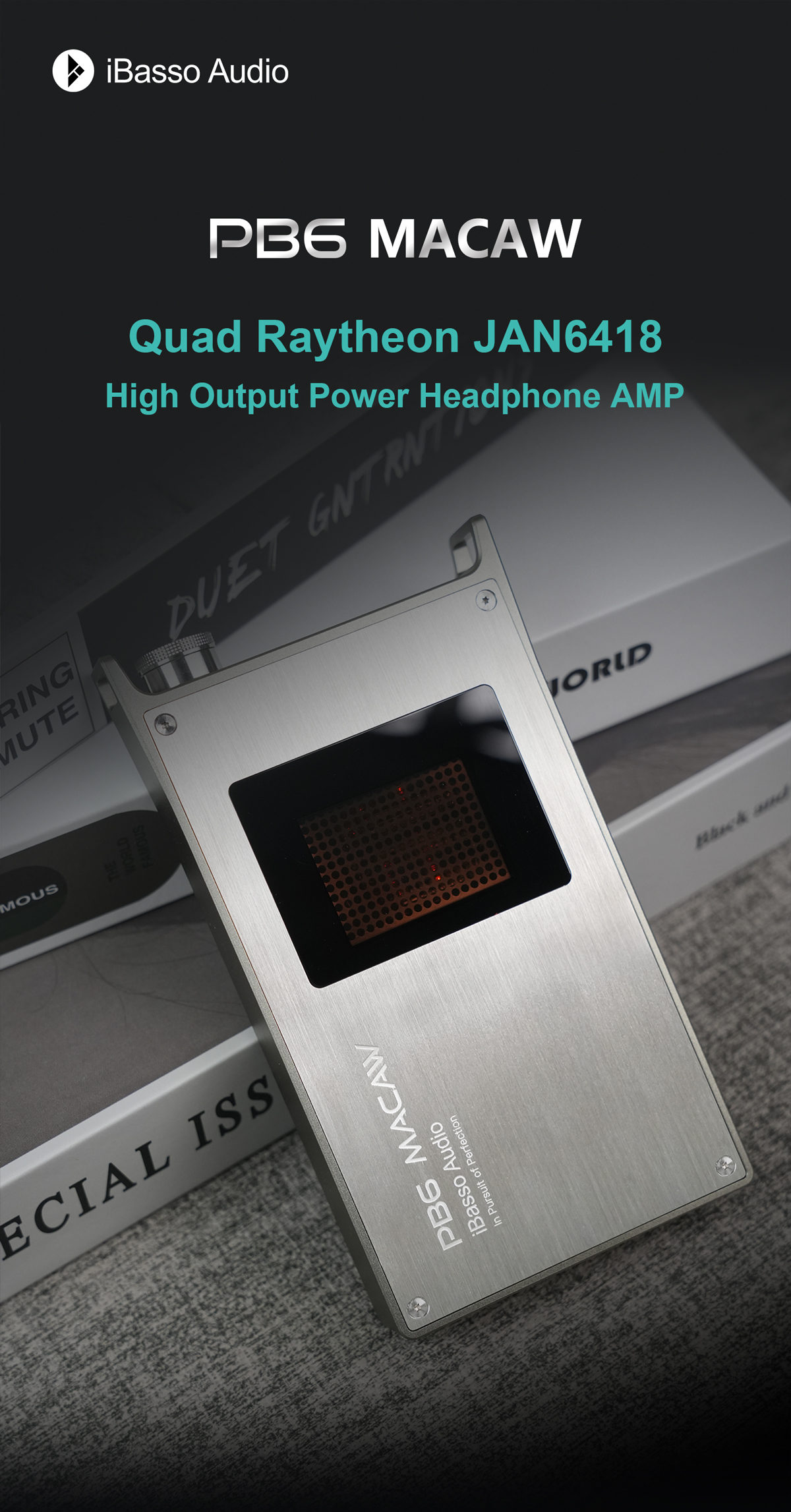 iBasso PB6 MACAW｜四真空管雙模式・雷神JAN6418旗艦級攜帶型耳擴