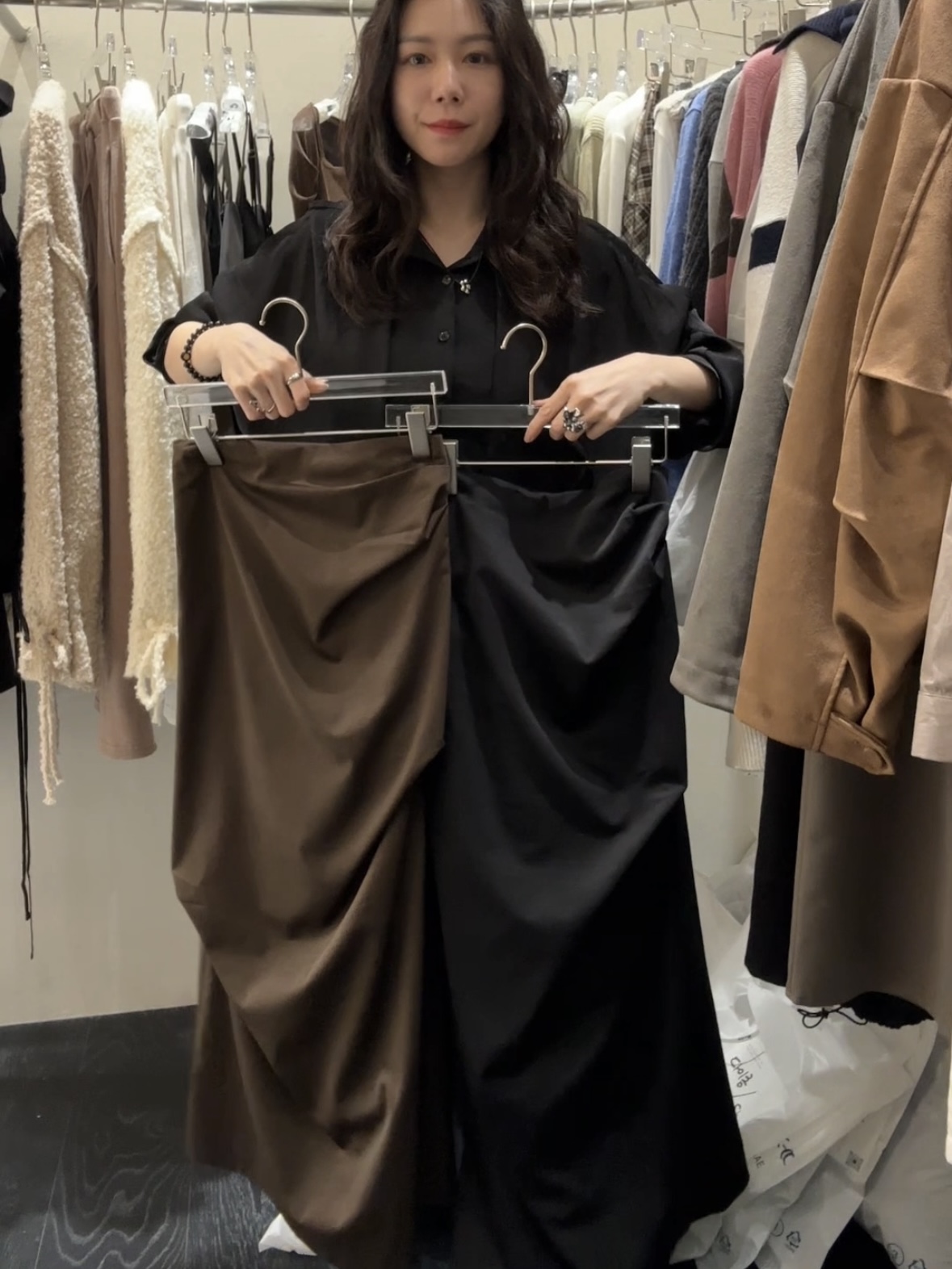 打摺開衩顯瘦西裝長裙