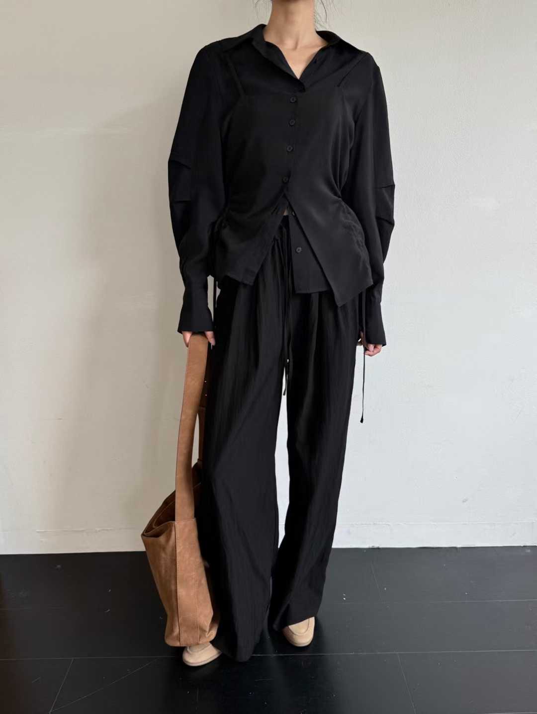 軟料絨布垂墜感長褲