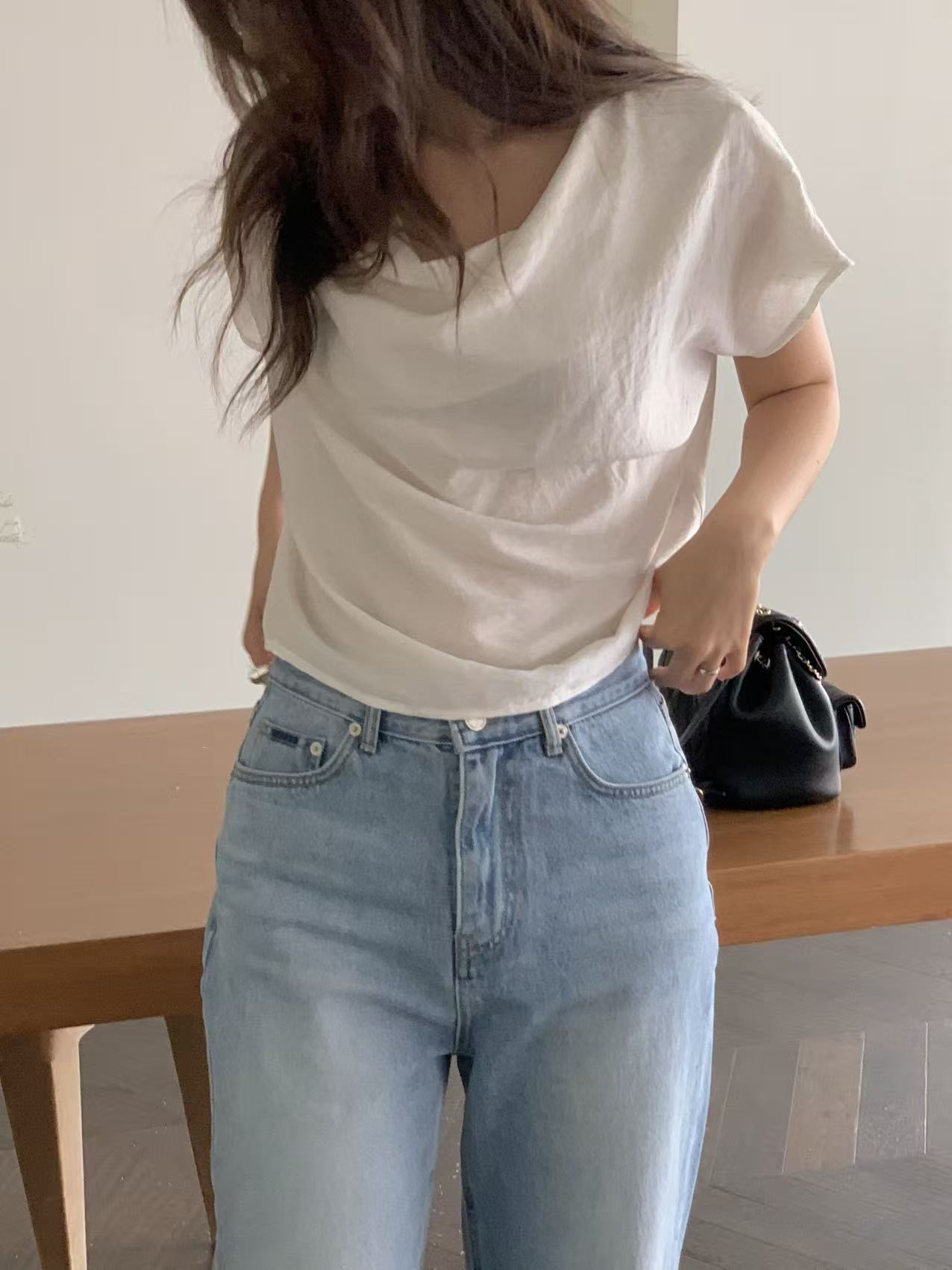 垂墜線條棉麻無袖上衣