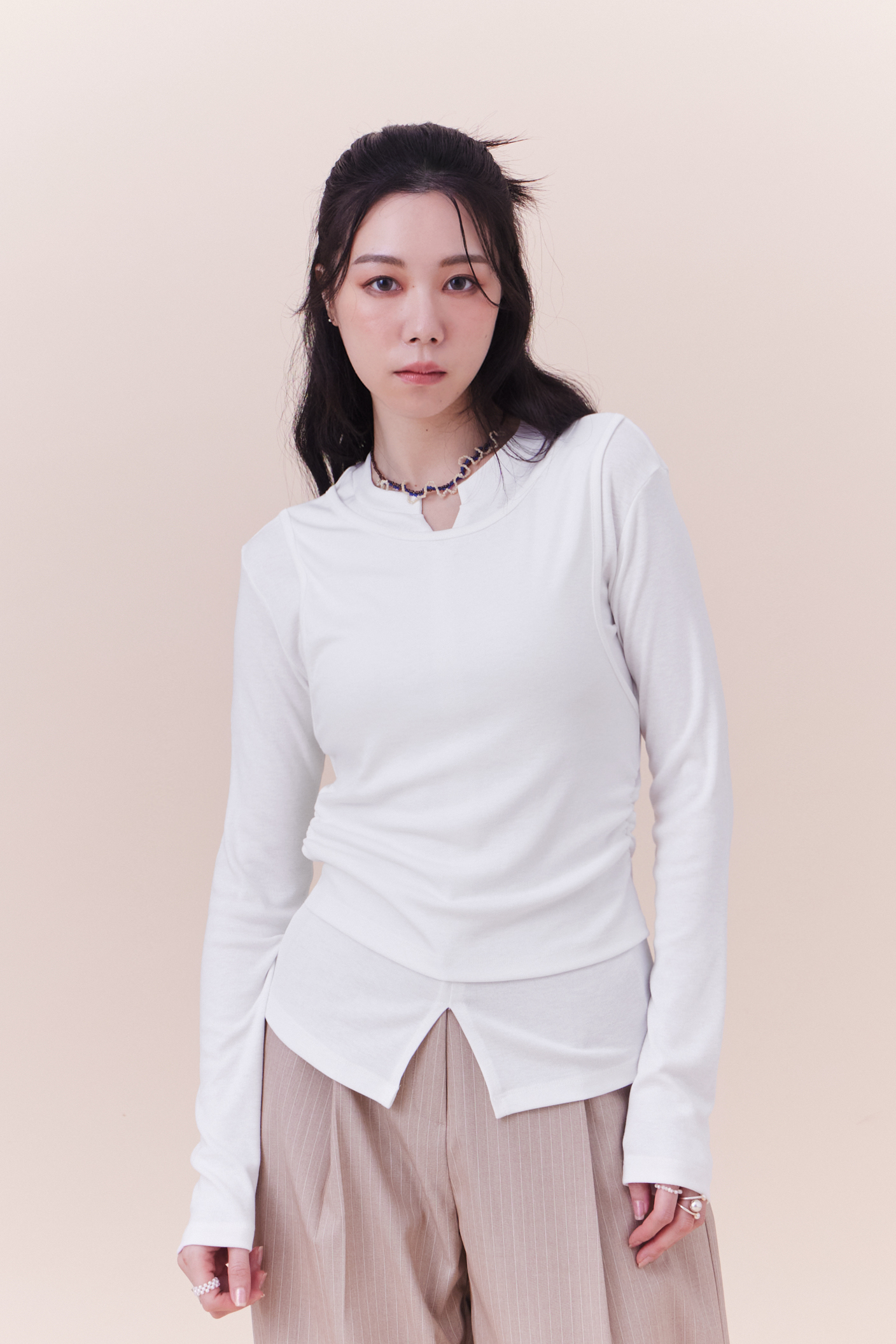 超舒服柔棉開衩角角上衣