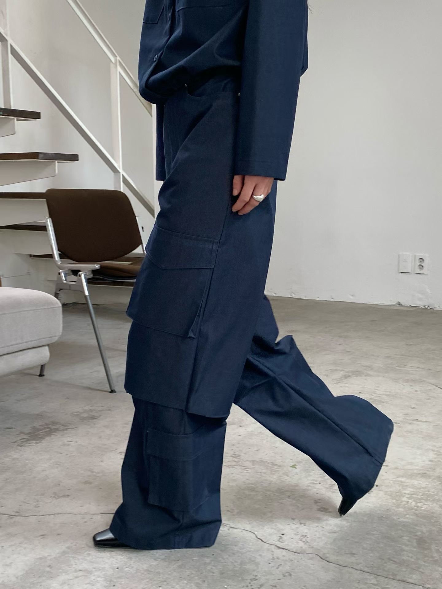 挺版襯衫率性工裝褲