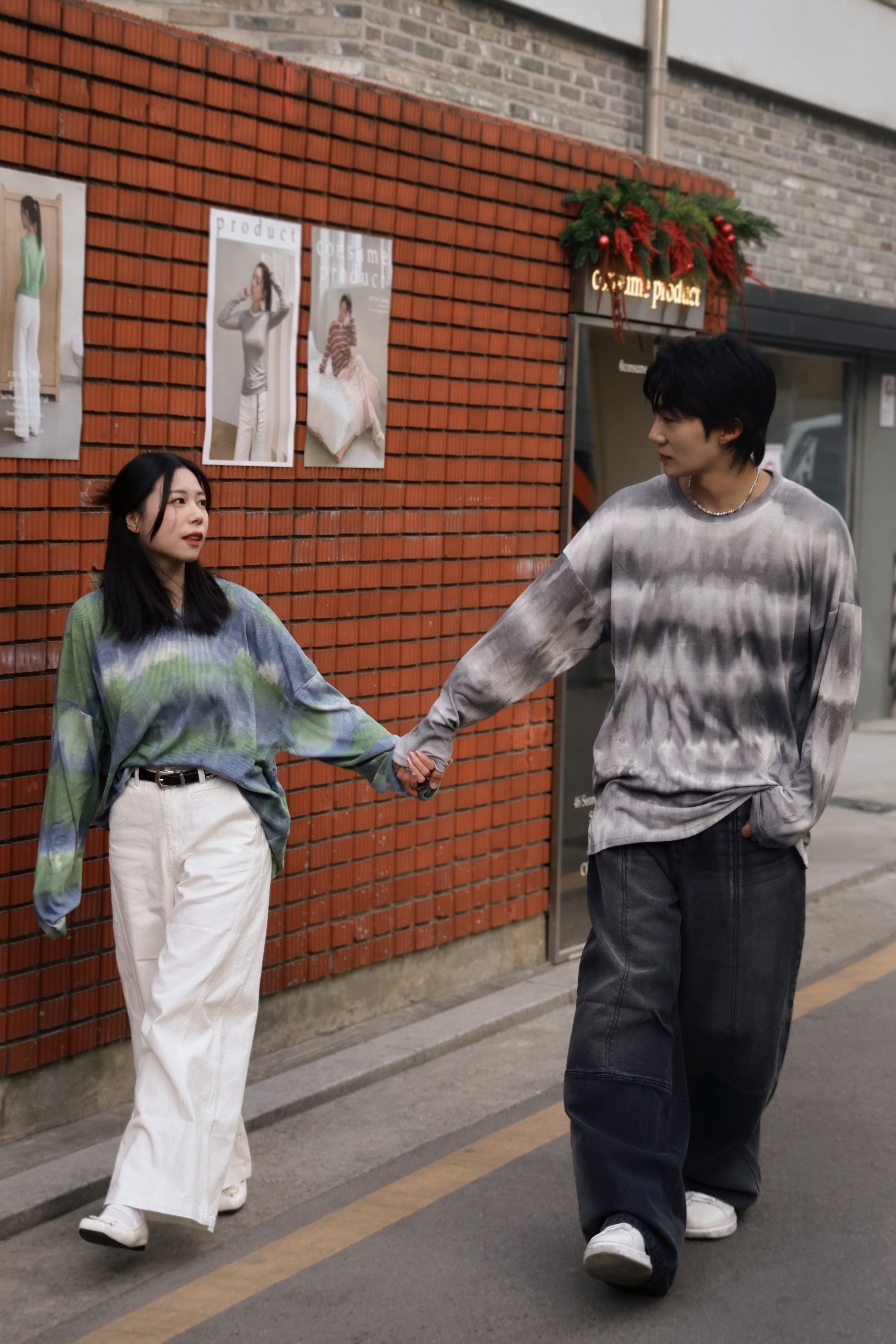 漸變色個性慵懶渲染上衣