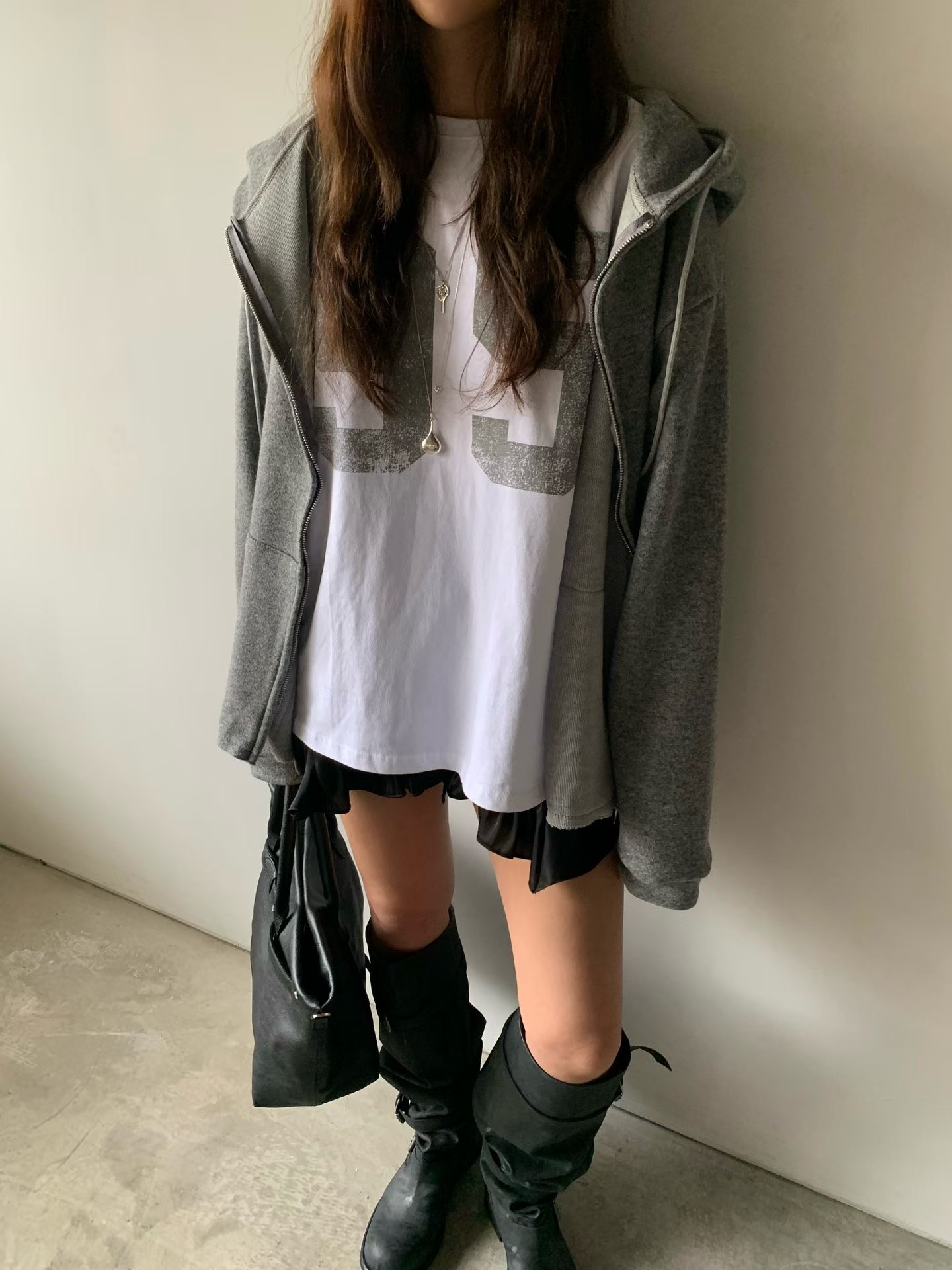 厚棉質大連帽寬鬆外套