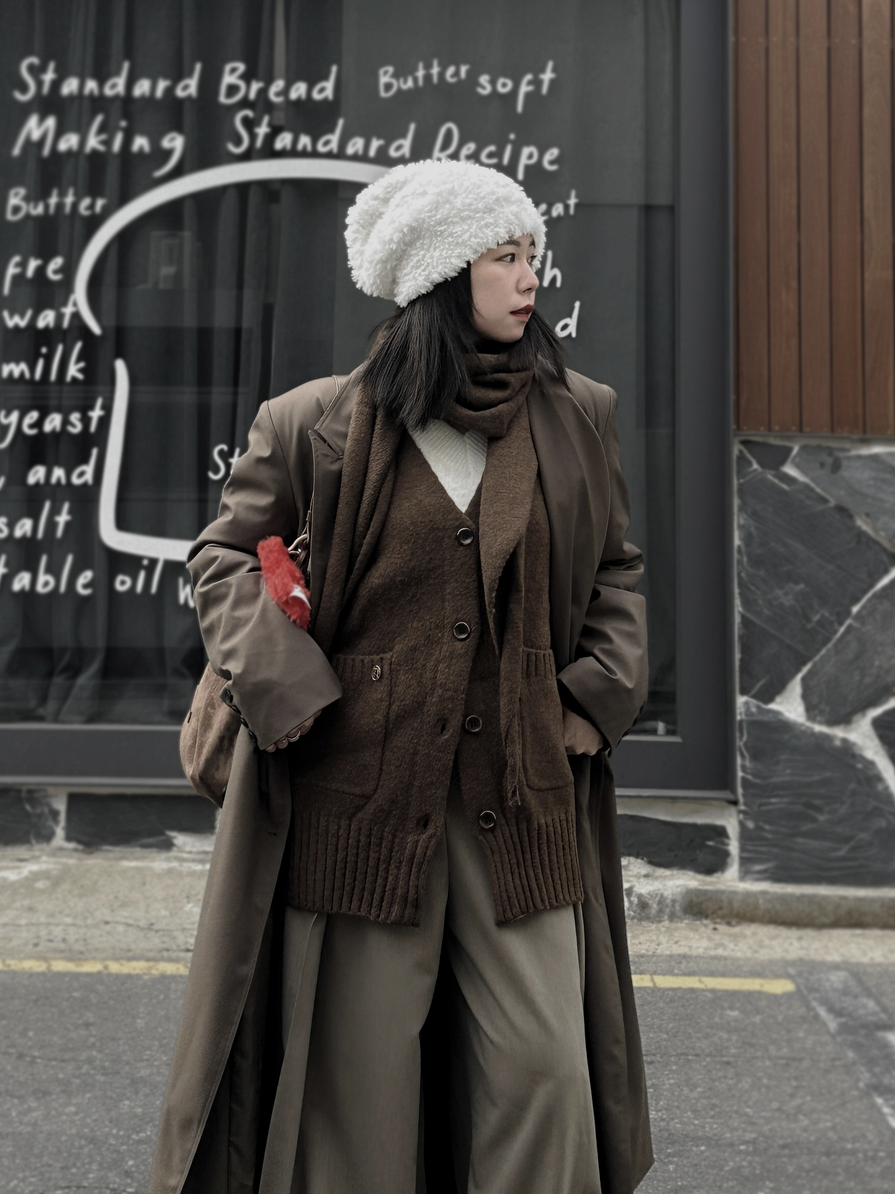 暖厚款柔毛2way小精靈帽