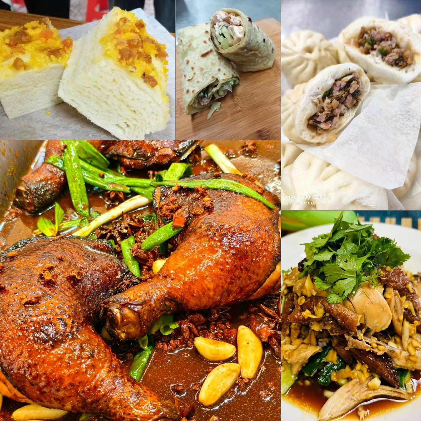 陳琪琮 | B班: 山東燒雞捲餅+梅干扣肉竹筍包+金沙椰香千層油糕