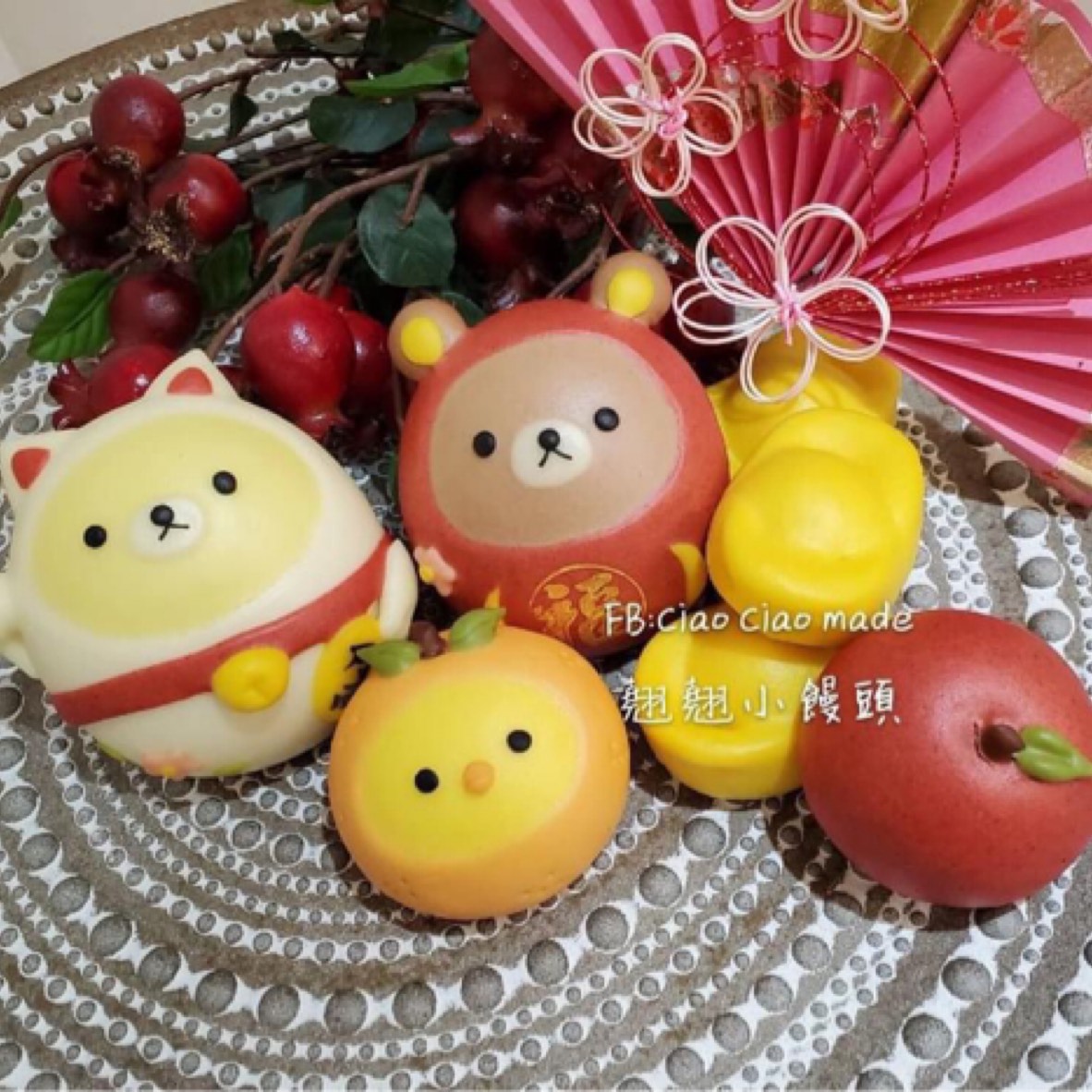 廖翹翹 | 歡樂新年系列_招財拉拉熊造型饅頭