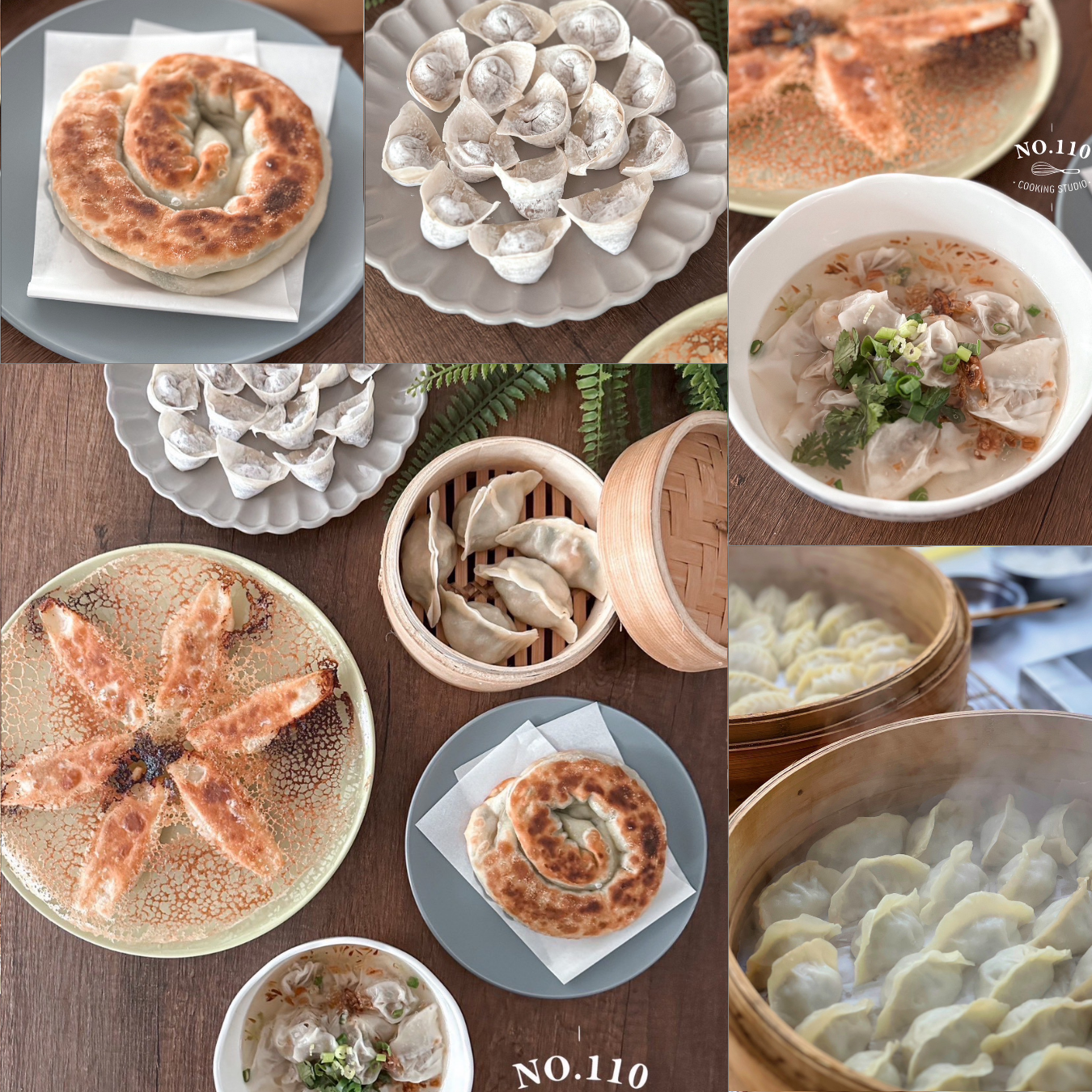 陳聖天 | A班: 韭黃鍋貼+北京蔥油餅+蝦仁蒸餃+古早味餛飩