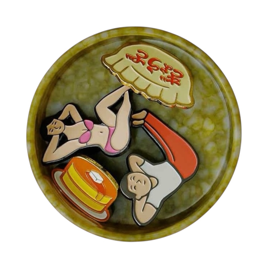 大理石紋可堆疊圓盤 (S)