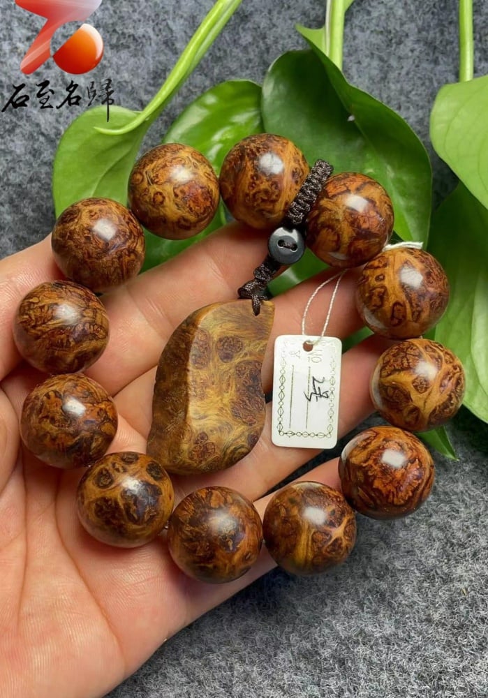 極品收藏太行崖柏雪花瘤20mm手珠2號- 石至名歸