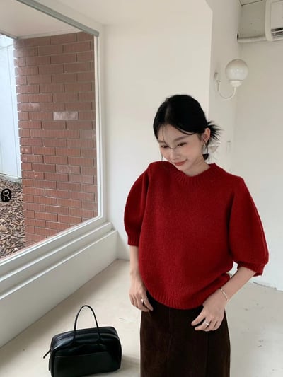 SP10 [本期推薦♡ིྀ]暖秋日常 燈籠袖毛衣(5colors)16