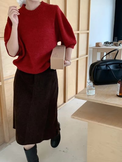 SP10 [本期推薦♡ིྀ]暖秋日常 燈籠袖毛衣(5colors)8