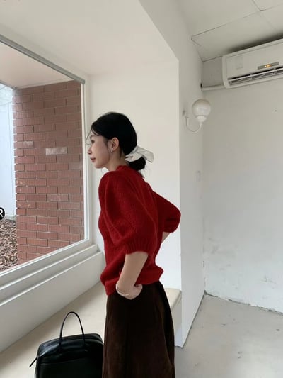 SP10 [本期推薦♡ིྀ]暖秋日常 燈籠袖毛衣(5colors)14