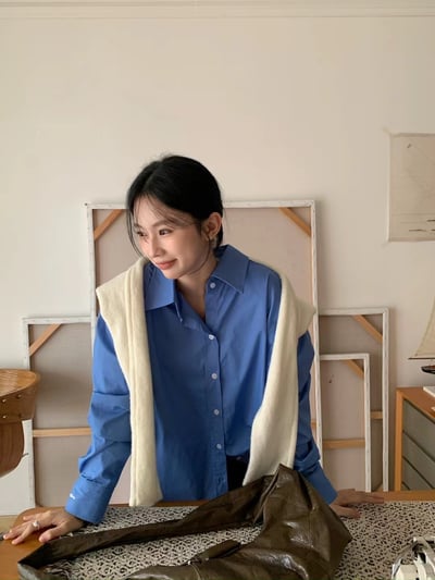 AU24 [本期推薦♡ིྀ]緩存美好 刺繡棉質襯衫(3colors)12
