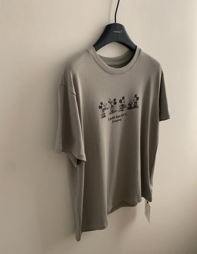 Kahlo｜趣味米奇磨毛印花寬鬆短T22