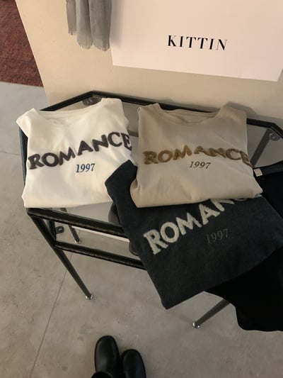 Kahlo｜ROMANCE復古字母顯瘦短T14