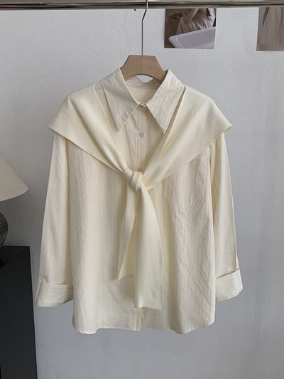 法式溫柔感線條襯衫+披肩8