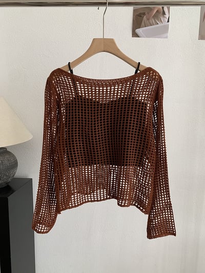 慵懶鏤空針織防曬罩衫＋細肩帶美背小可愛20