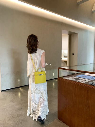 法式度假風蕾絲拼接長裙4