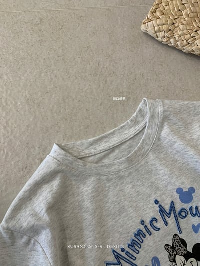 韓系愛心米奇慵懶短袖T恤17