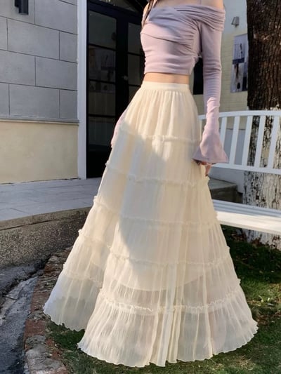 法式木耳滾邊層層蛋糕長裙18