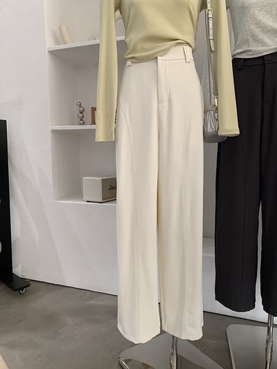 顯瘦立體剪裁高腰垂感西裝寬褲6