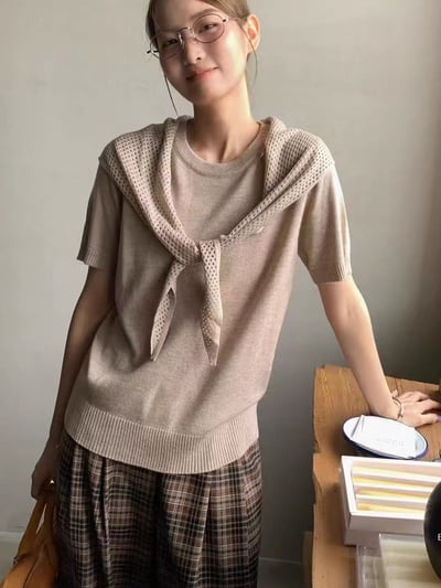 Kahlo｜慵懶披肩感針織上衣3