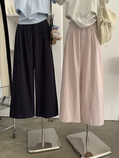 春日空氣感垂墜寬褲｜高腰顯瘦・輕柔飄逸感4