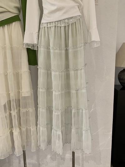 法式木耳滾邊層層蛋糕長裙8