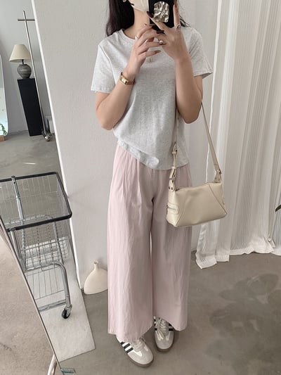 春日空氣感垂墜寬褲｜高腰顯瘦・輕柔飄逸感18
