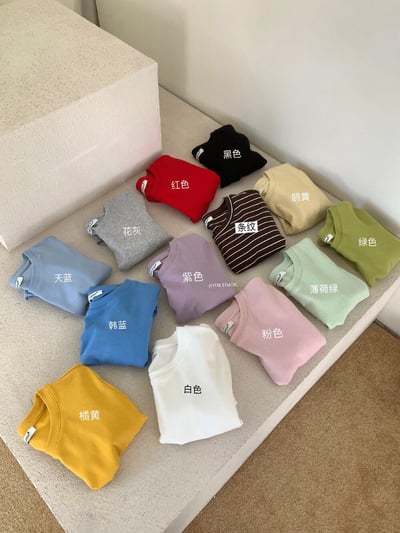 檸檬家#人手三件.日常百搭純色短袖T恤9