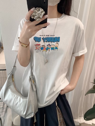 小新家族童趣卡通印花寬鬆T恤16