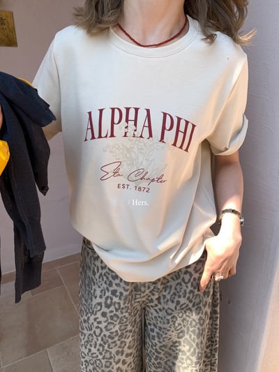 美式復古字母印花短袖T｜日常百搭休閒款11