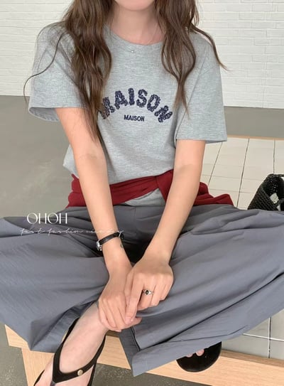 簡約刺繡英文短版T｜日常百搭必收款7